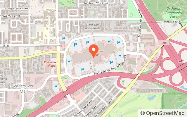 Map showing Round1 Bowling & Arcade - Vancouver in Vancouver, WA