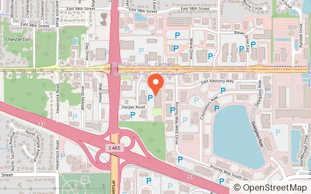Map showing Royal Pin Woodland in Indianapolis, IN