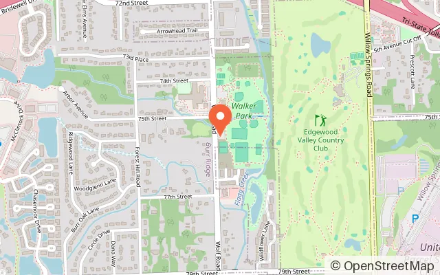 Map showing Pleasant Dale Roller Hockey in La Grange, IL