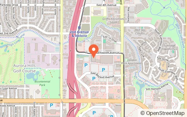 Map showing Kids Empire Aurora City Place in Aurora, CO