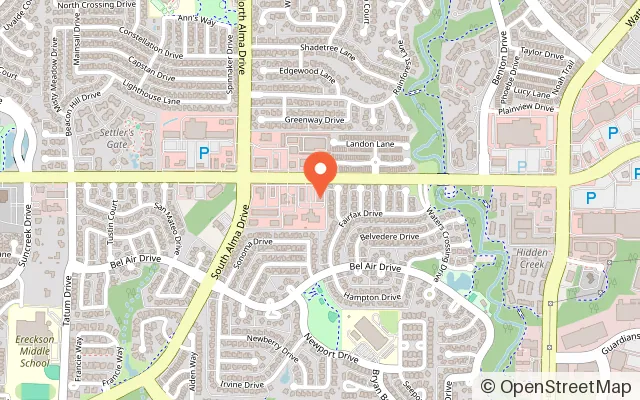 Map showing DINO KIDZ - Allen in Allen, TX