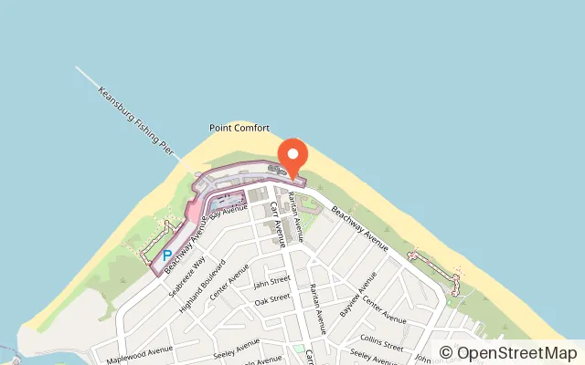 Map showing Keansburg Amusement Park in Keansburg, NJ