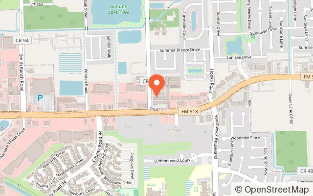 Map showing Klaw-Oke Kingdom (Claw Machine Arcade and Karaoke) in Pearland, TX