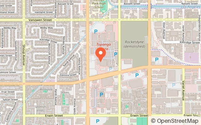 Map showing Fun Factory - Westfield Topanga in Canoga Park, CA