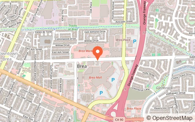 Map showing Little Elephants Kids Place (Brea) in Brea, CA