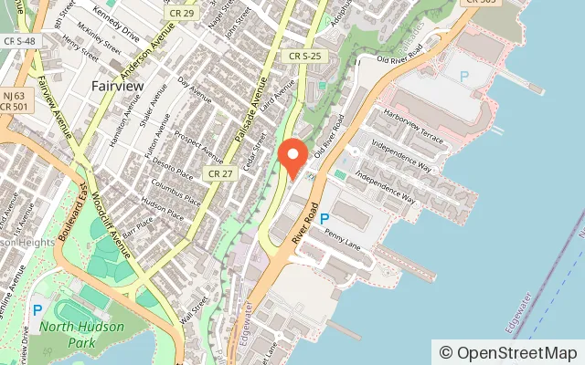 Map showing The Village Edgewater in Edgewater, NJ