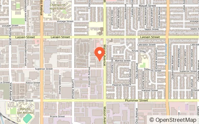 Map showing Kidz Fantasyland in Chatsworth, CA
