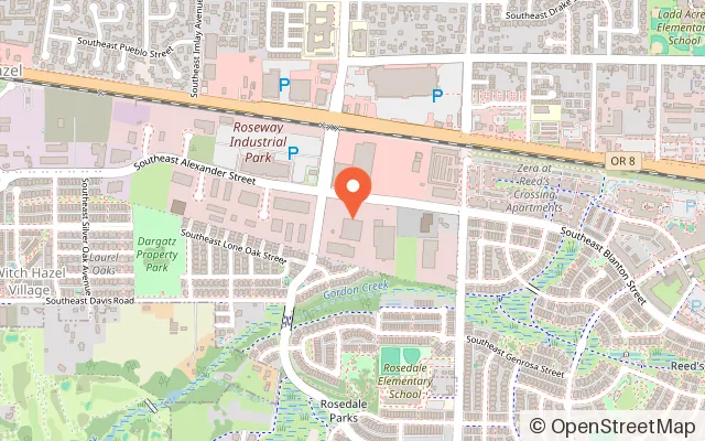 Map showing Park Lanes Family Entertainment Center in Hillsboro, OR