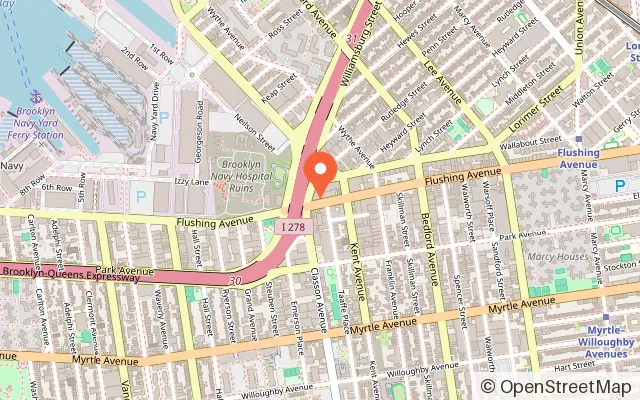Map showing Hoopla! in Brooklyn, NY