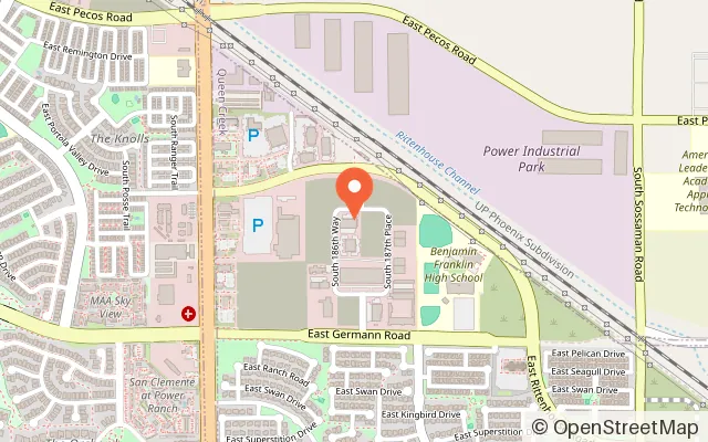 Map showing Conquer Ninja Gyms - Gilbert in Queen Creek, AZ