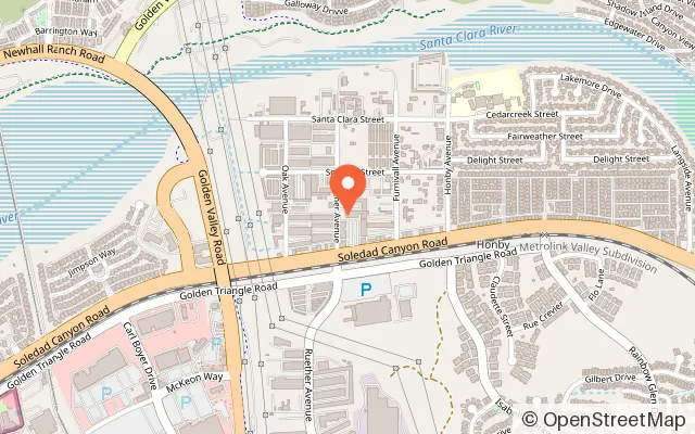 Map showing FunZy Indoor Playground in Santa Clarita, CA