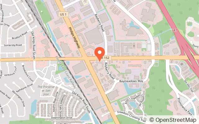 Map showing Sensory Towne in Jacksonville, FL