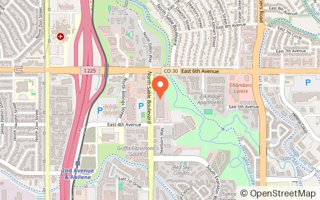 Map showing Lava Island in Aurora, CO