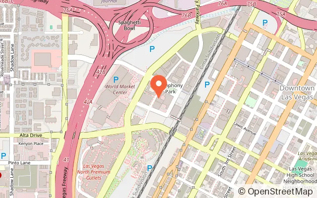 Map showing Discovery Children's Museum in Las Vegas, NV