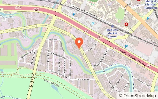 Map showing Cidercade Dallas in Dallas, TX