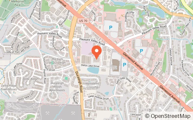 Map showing Lucky Strike Raleigh in Raleigh, NC