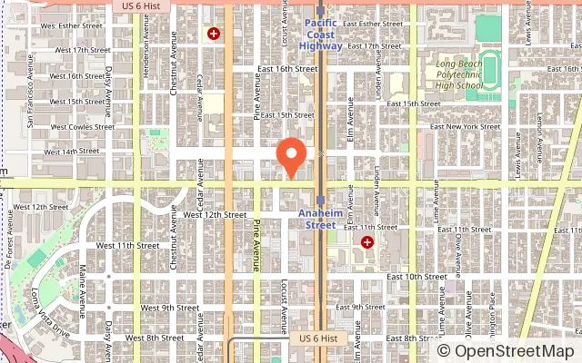 Map showing Long Beach Rising in Long Beach, CA