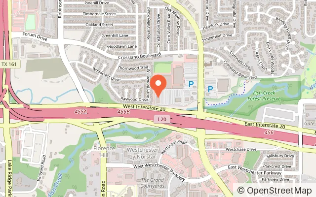 Map showing Fiesta Kids Play in Grand Prairie, TX