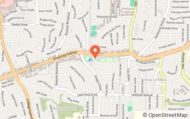 Map showing Kroc Center Ice in San Diego, CA