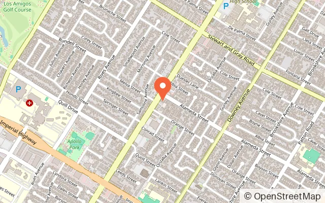 Map showing We Rock the Spectrum Kids Gym-Downey in Downey, CA
