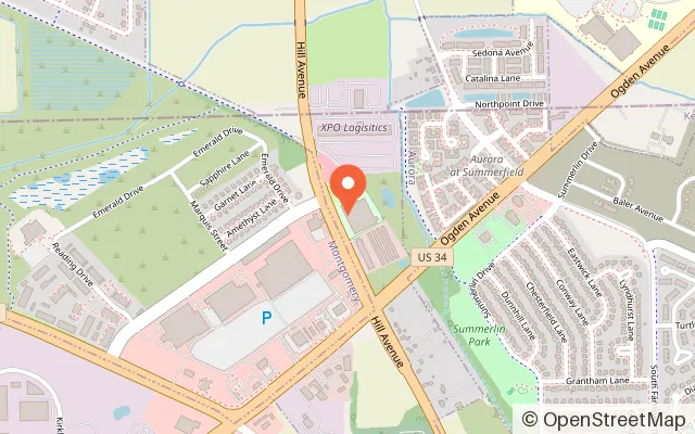 Map showing Sport Zone in Aurora, IL