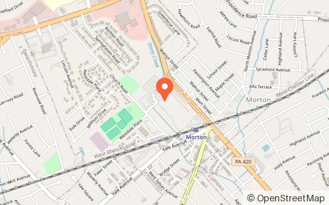 Map showing Urban Air Trampoline and Adventure Park in Springfield, PA