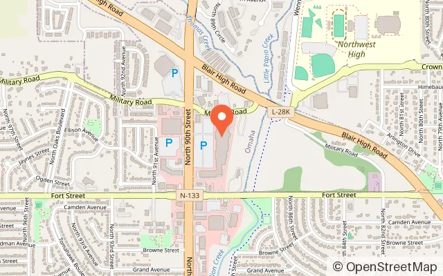 Map showing Altitude Trampoline Park - Omaha in Omaha, NE