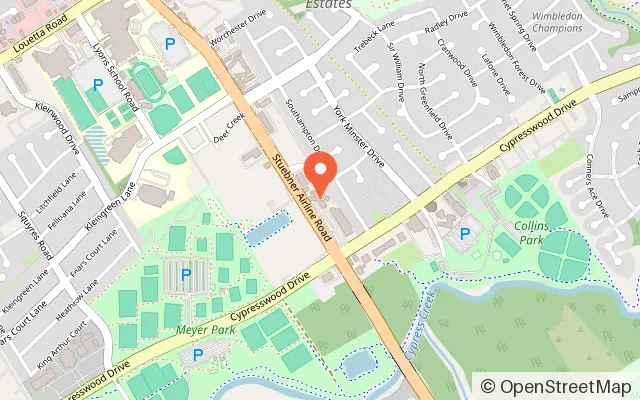 Map showing sTOYrieland in Spring, TX