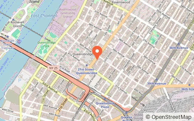 Map showing Peekabooo 21st Street in Long Island City, NY