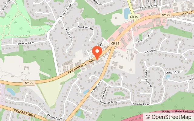 Map showing KidTropolis Indoor Playground in Huntington, NY
