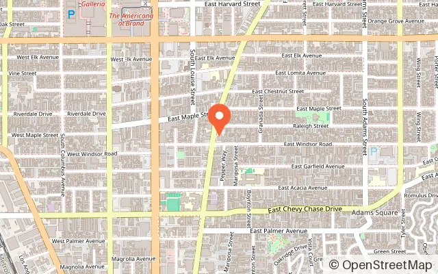 Map showing Live Love Play in Glendale, CA