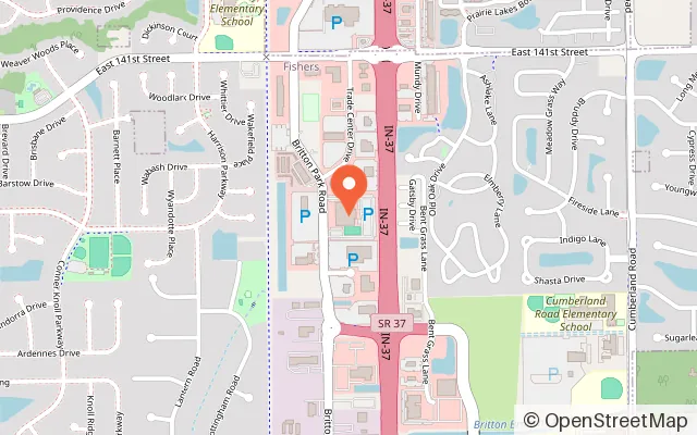Map showing Pinheads & Alley’s Alehouse in Fishers, IN