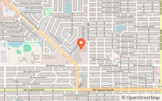 Map showing Chuck E. Cheese in St. Petersburg, FL