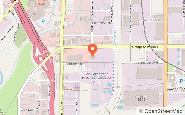 Map showing Lucky Strike San Bernardino in San Bernardino, CA