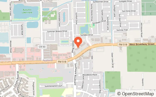 Map showing Bounce N Play Pearland in Pearland, TX