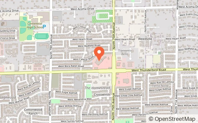 Map showing Slick City Action Park in Peoria, AZ