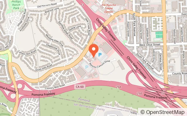Map showing Claw Arena in Pomona, CA
