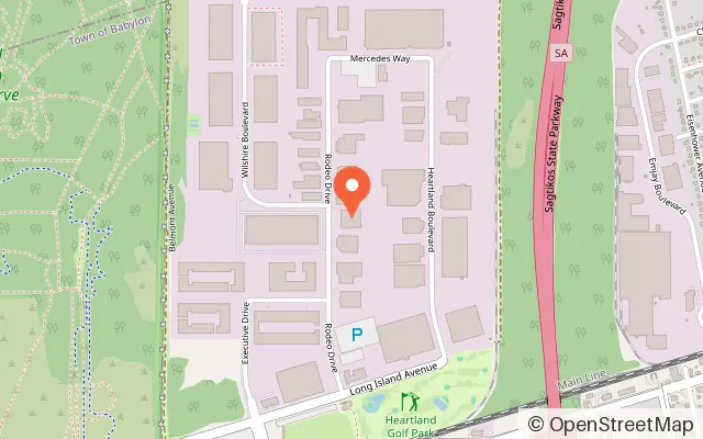 Map showing Sky Zone Trampoline Park in Brentwood, NY