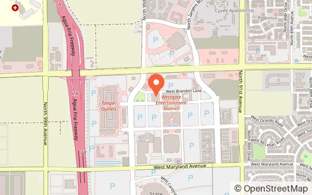 Map showing Dave & Buster's Glendale in Glendale, AZ