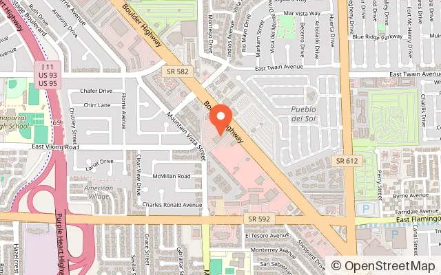 Map showing Skate Rock City in Las Vegas, NV