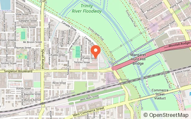 Map showing Free Play Arcade - Dallas in Dallas, TX