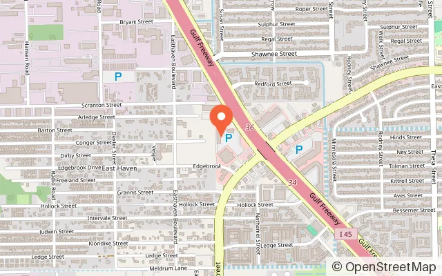 Map showing Kids Empire Houston Edgebrook in Houston, TX