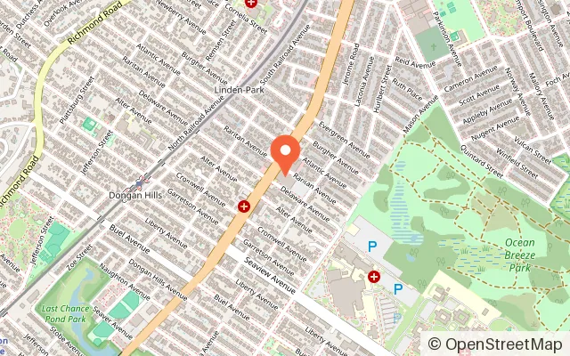 Map showing Rab's Country Lanes in Staten Island, NY