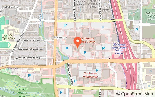 Map showing Dave & Buster's Happy Valley - Clackamas in Happy Valley, OR
