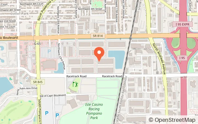 Map showing Sky Zone Fort Lauderdale in Pompano Beach, FL