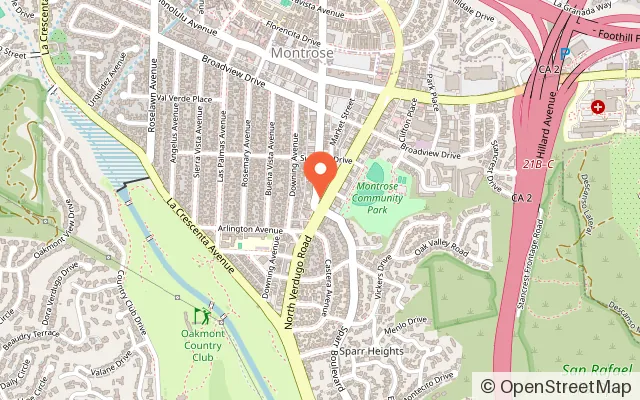 Map showing iPlay Arcades in Glendale, CA