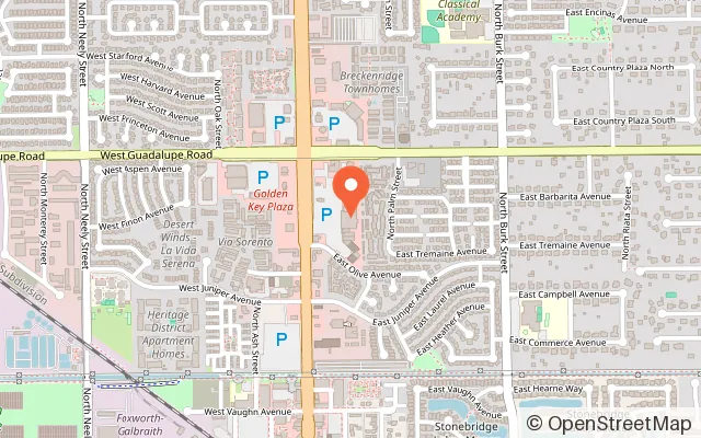 Map showing Altitude Trampoline Park Gilbert in Gilbert, AZ