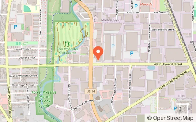 Map showing Play and Spin in Niles, IL