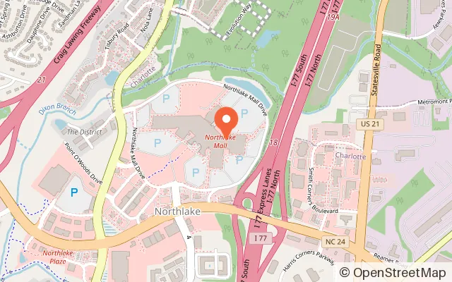 Map showing Kids Empire in Charlotte, NC