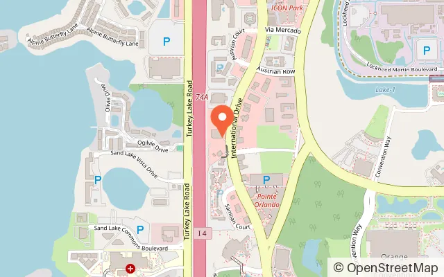 Map showing Dave & Buster's Orlando in Orlando, FL